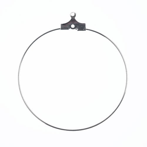 Must Have Findings Earring Hoop Large (Approx 38MM) Silver 10pcs | The Pink Bead Shop Canada