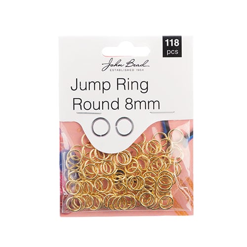 Must Have Findings - Jump Ring Round 8mm Gold 118pcs