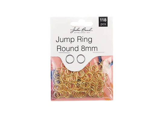 Must Have Findings - Jump Ring Round 8mm Gold & Silver 118pcs