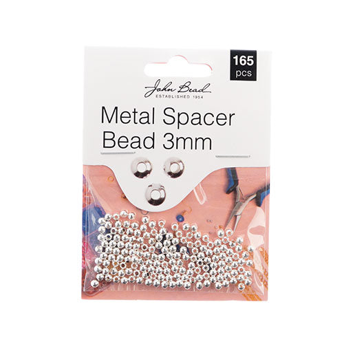 Silver Color Metal Spacer Bead 3mm 165pc