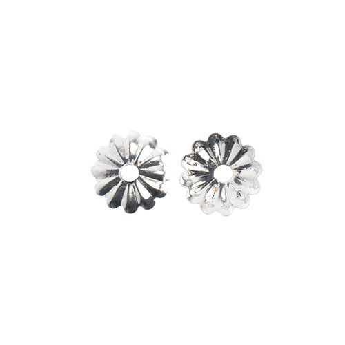 Must Have Findings Bead Caps 6mm Silver | 72pcs | The Pink Bead Shop Canada