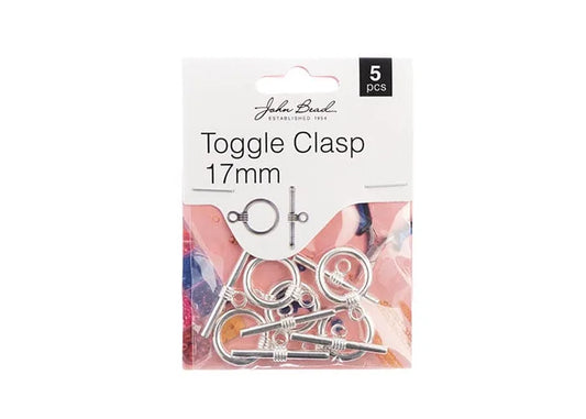 Toggle Clasp 17mm Pewter 5pcs