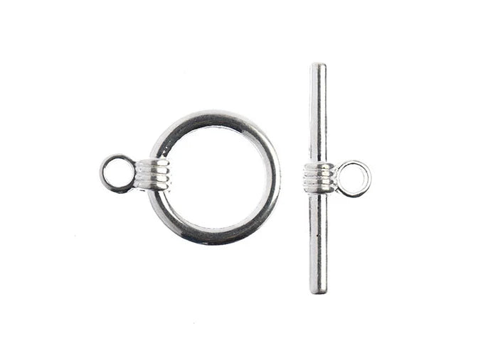 Toggle Clasp 17mm Pewter 5pcs