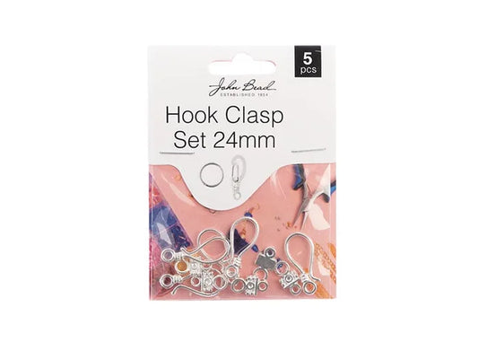 Hook Clasp Set 24mm Silver & Gold 5pcs