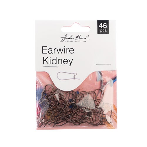 Must Have Findings Earwire Kidney (Approx 19x10MM) Antique Copper 46pcs | The Pink Bead Shop Canada
