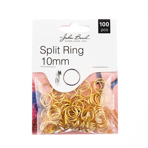 Must Have Findings Split Ring 10MM Gold 100pcs | The Pink Bead Shop Canada