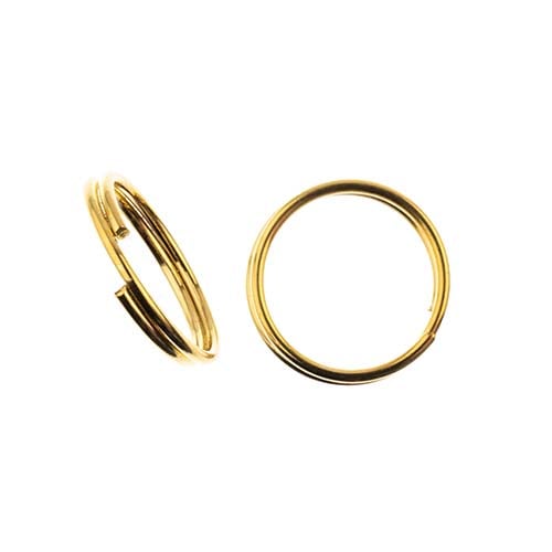 Must Have Findings Split Ring 10MM Gold 100pcs | The Pink Bead Shop Canada