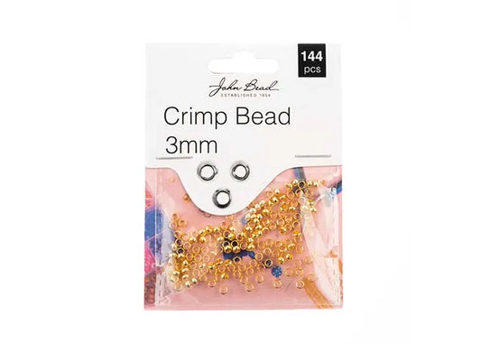 Crimp Bead 3mm Gold & Silver 144pcs