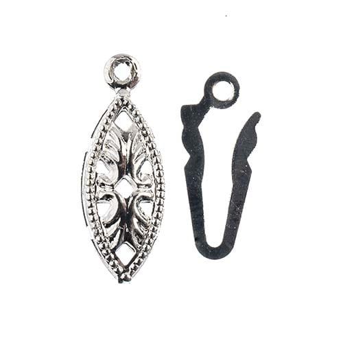 Must Have Findings Fish Hook Clasp Set Silver 6x20mm | 9pcs | The Pink Bead Shop Canada