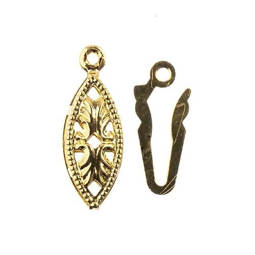 Must Have Findings Fish Hook Clasp Set Gold 6x20mm | 9pcs | The Pink Bead Shop Canada