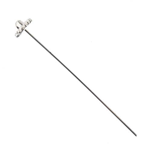 Must Have Findings Head Pins Fancy 2IN Silver 6pcs | The Pink Bead Shop Canada