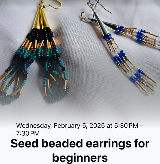 Seed beaded earrings for beginners