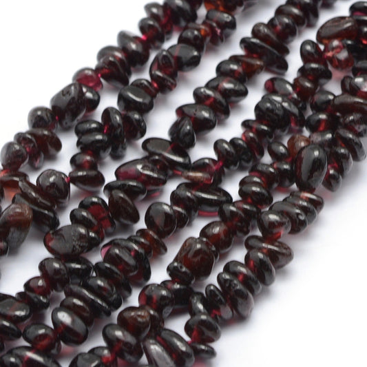 Garnet Chip Bead Strands 5-7mm