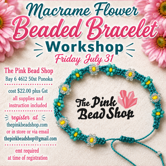 Macrame Flower Beaded Bracelet Workshop