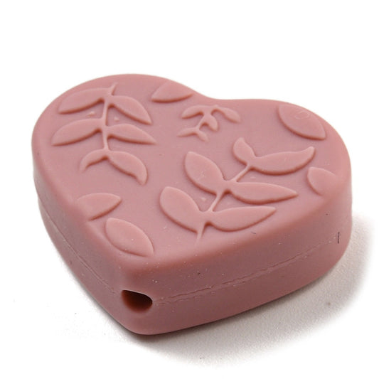 Silicone Heart Focal Beads