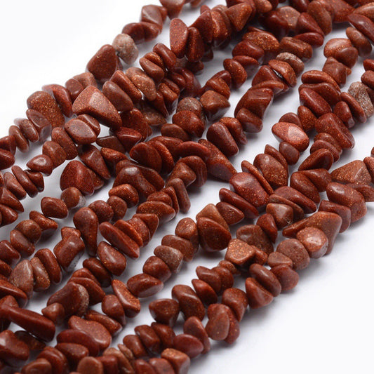 Brown Goldstone Chip Bead Strands