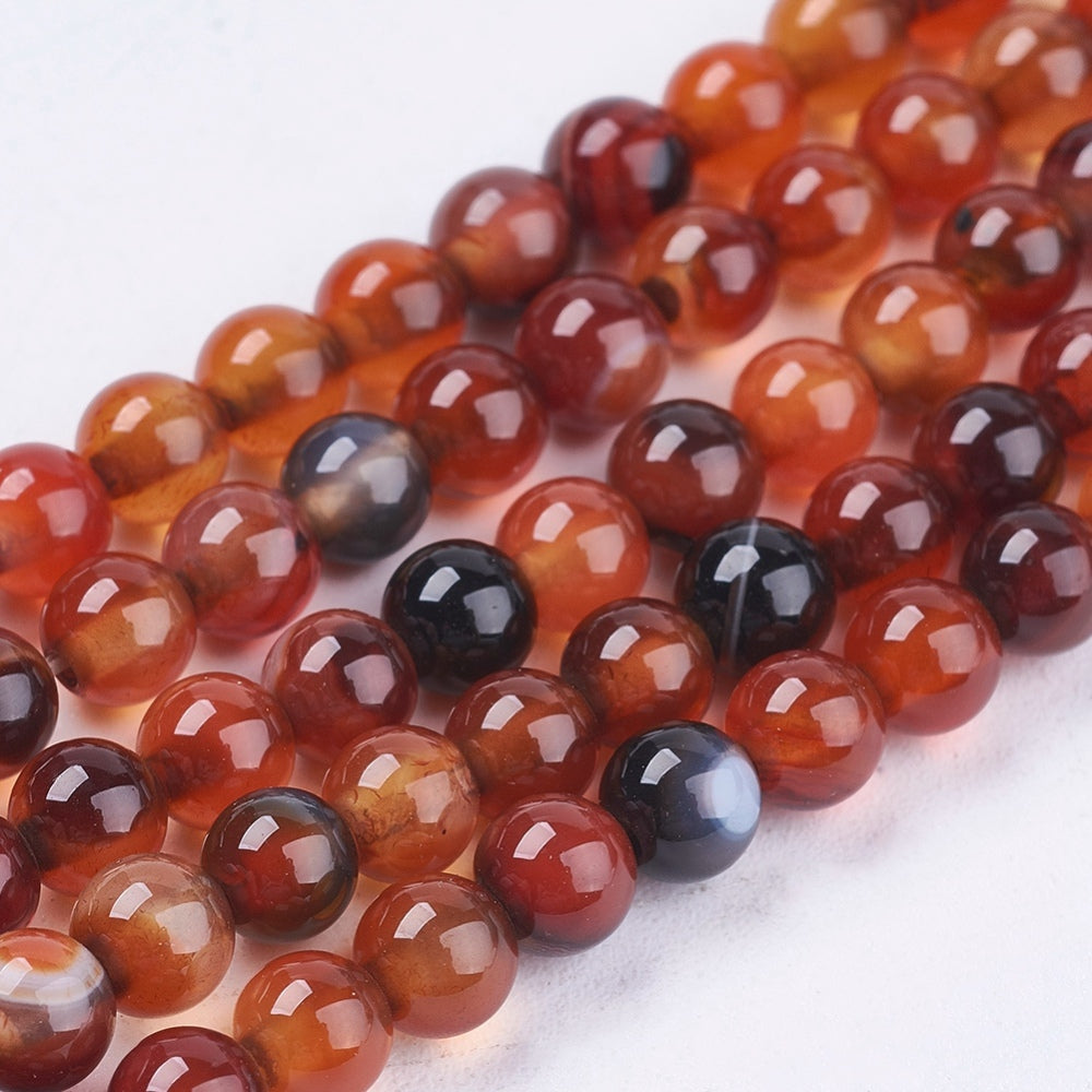 Natural Agate Bead Strands, Dyed, Round, Size: about 4~5mm