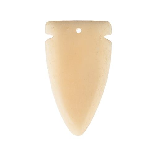 Handmade Bone Arrowhead Pendant 59x33mm – 1 Piece | The Pink Bead Shop Canada