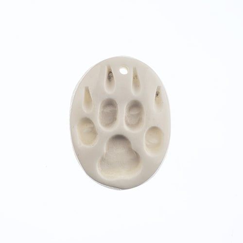 Bone Wolf Paw Pendant – Natural White 1.25 Inch | The Pink Bead Shop Canada