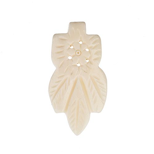 Hand-Carved Bone Dream Catcher Pendant 56x30mm | The Pink Bead Shop Canada