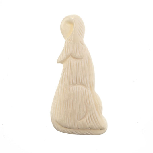 Handmade Bone Wolf Looking Up at Moon Pendant – 1 Pack | The Pink Bead Shop Canada