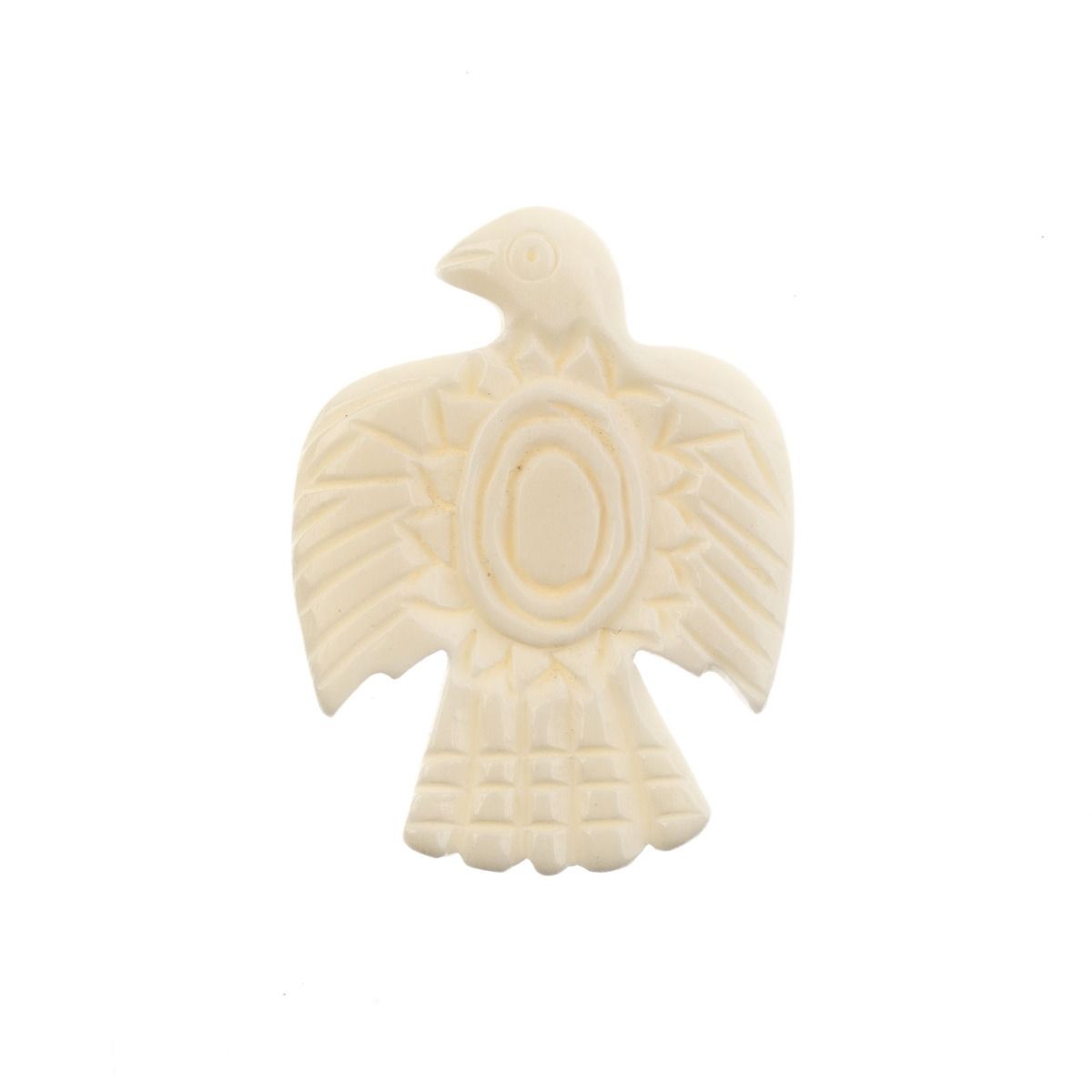 Bone Bird Open Wings Pendant 1.8 x 1.38” White Bone | The Pink Bead Shop Canada