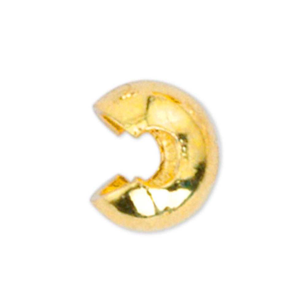 Beadalon Gold Color Crimp Covers 4mm – 20 Pieces | The Pink Bead Shop Canada
