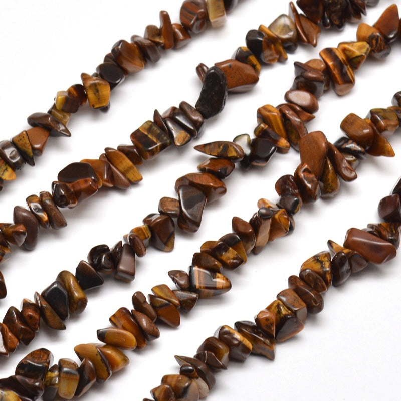 Natural Tiger Eye Chip Bead Strand