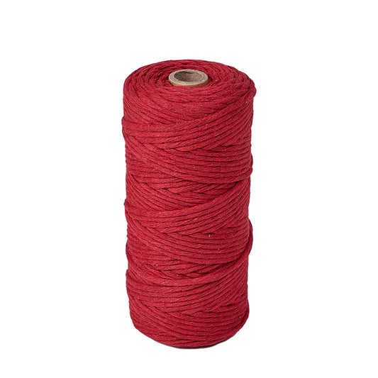 Cotton Macrame Cord 3mm Crimson