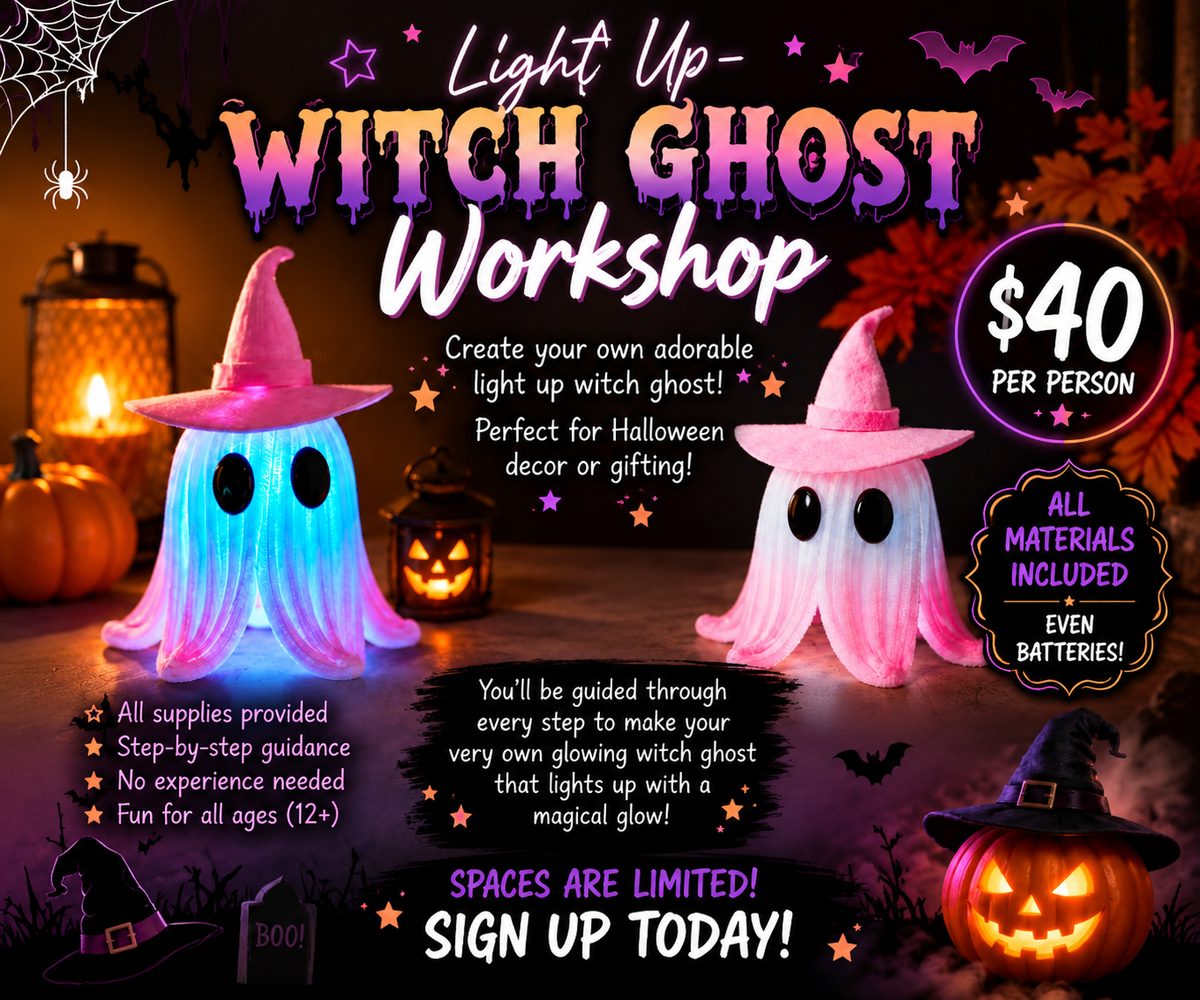 Light up Witch Ghost Workshop with Ashley