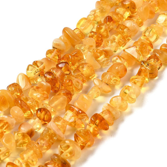 Natural Amber Chip Beads Strands