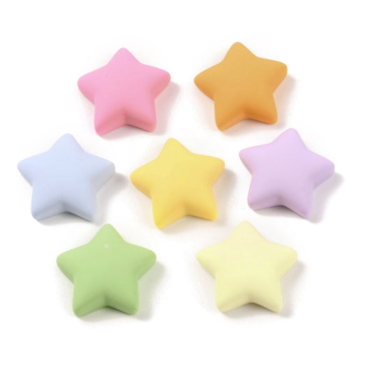 Resin Cabochons, Star, Mixed Color BULK 8 PACK
