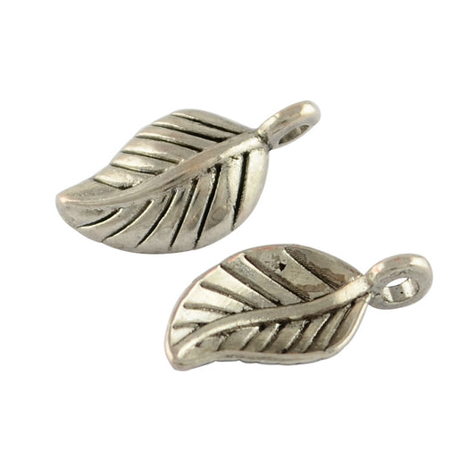 Tibetan Style Alloy Pendants, Leaf 20PKG