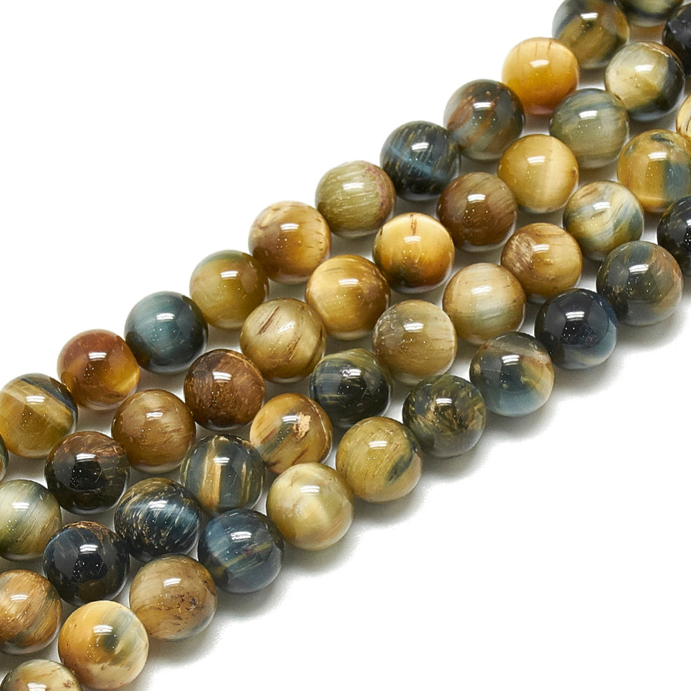Natural Dream Tiger Eye Beads Strands, Round, Asst Sizes