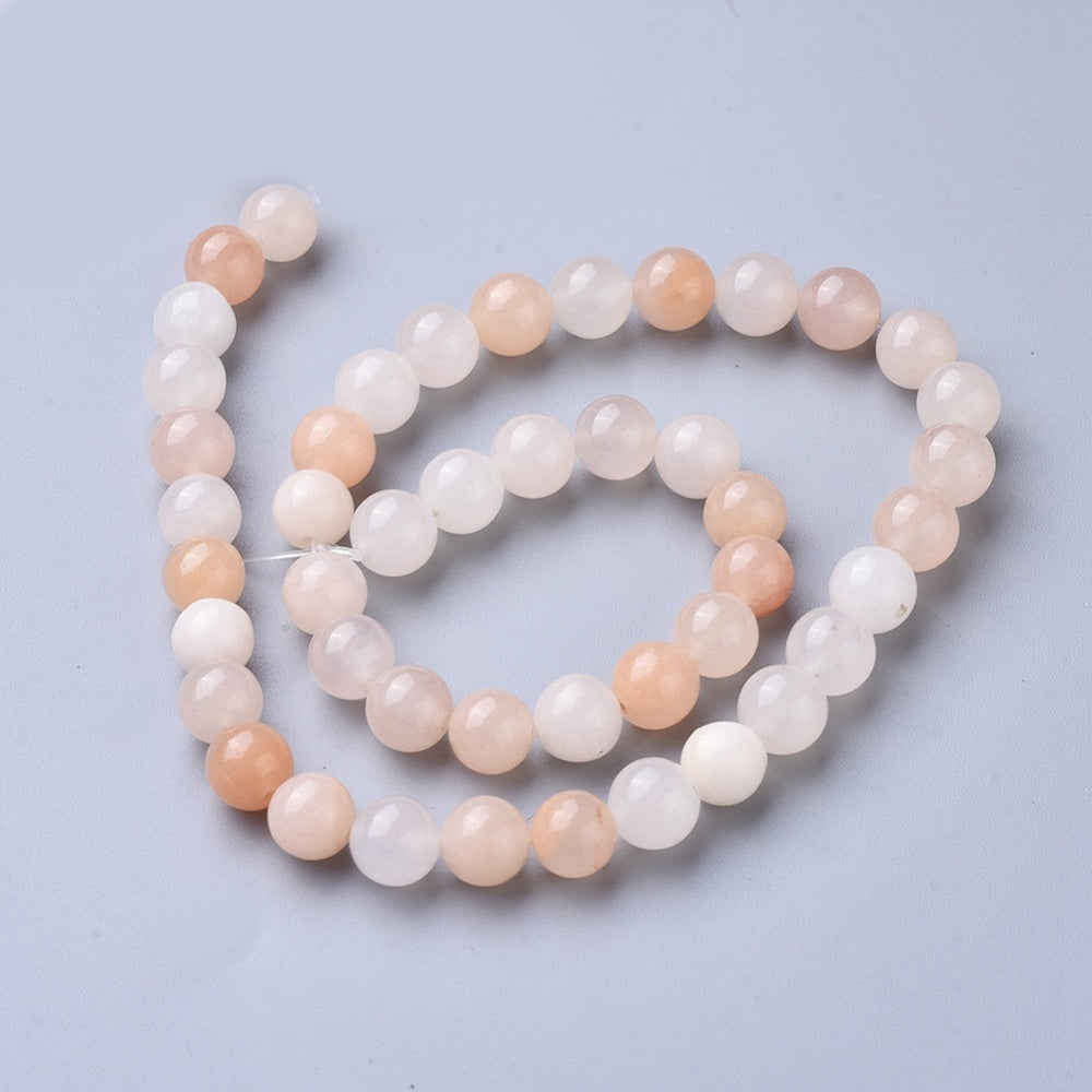 Natural Pink Aventurine Beads Strand, Round, 8mm