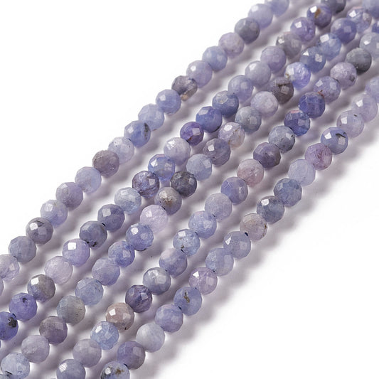 Natural Tanzanite Faceted Bead Strand 4mm