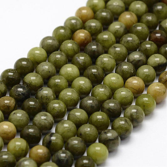 Natural Chinese Jade Beads Strands, TaiWan Jade, Round,