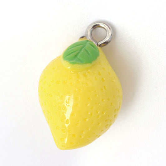 Lemon Resin Pendants 2PK
