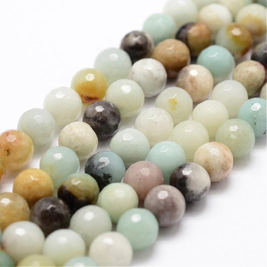 Natural Faceted Flower Amazonite Asst Sizes