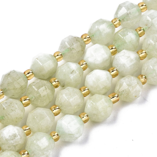 Dolomite Faceted Bead Strands Honeydew