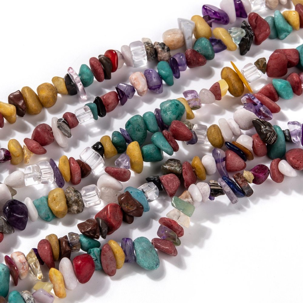 Natural Gemstone Chips Beads Strands, Size: about 5~8mm