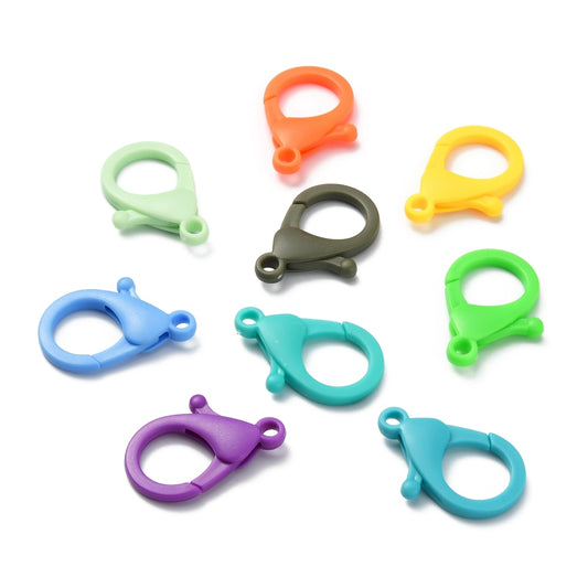 Plastic Lobster Claw Clasps, Mixed Color 5 PACK
