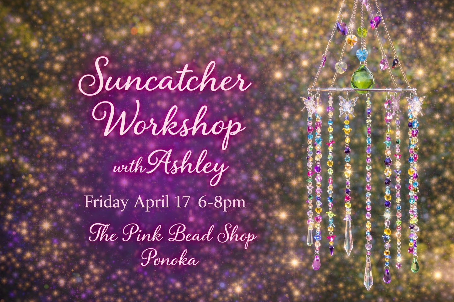 Suncatcher Workshop with Ashley Friday April 17 6-8pm