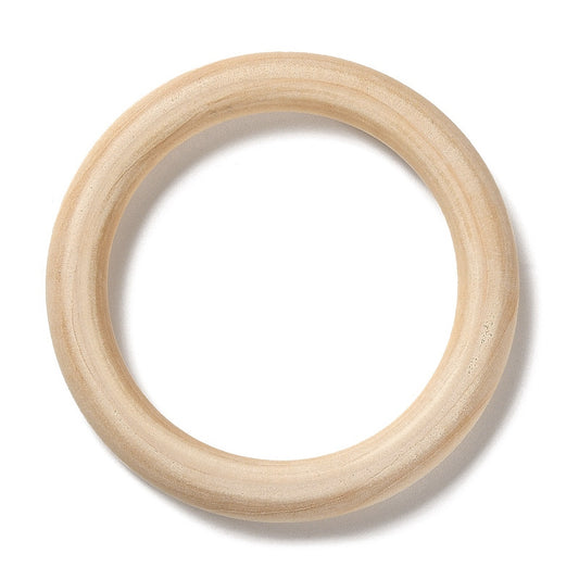 3" Unfinished Macrame Wooden Ring