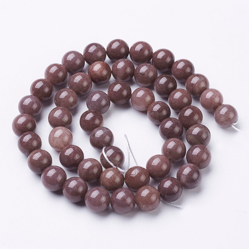 Purple Aventurine Round Bead Strands 8mm