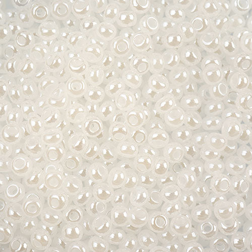 Czech Seed Beads John Bead apx 24g Vial 8/0 White Pearl 0221