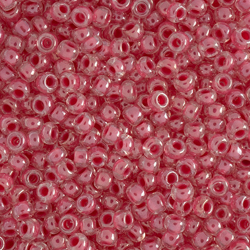 Czech Seed Beads John Bead apx 24g Vial 8/0 Transparent Crystal Redlined 0579