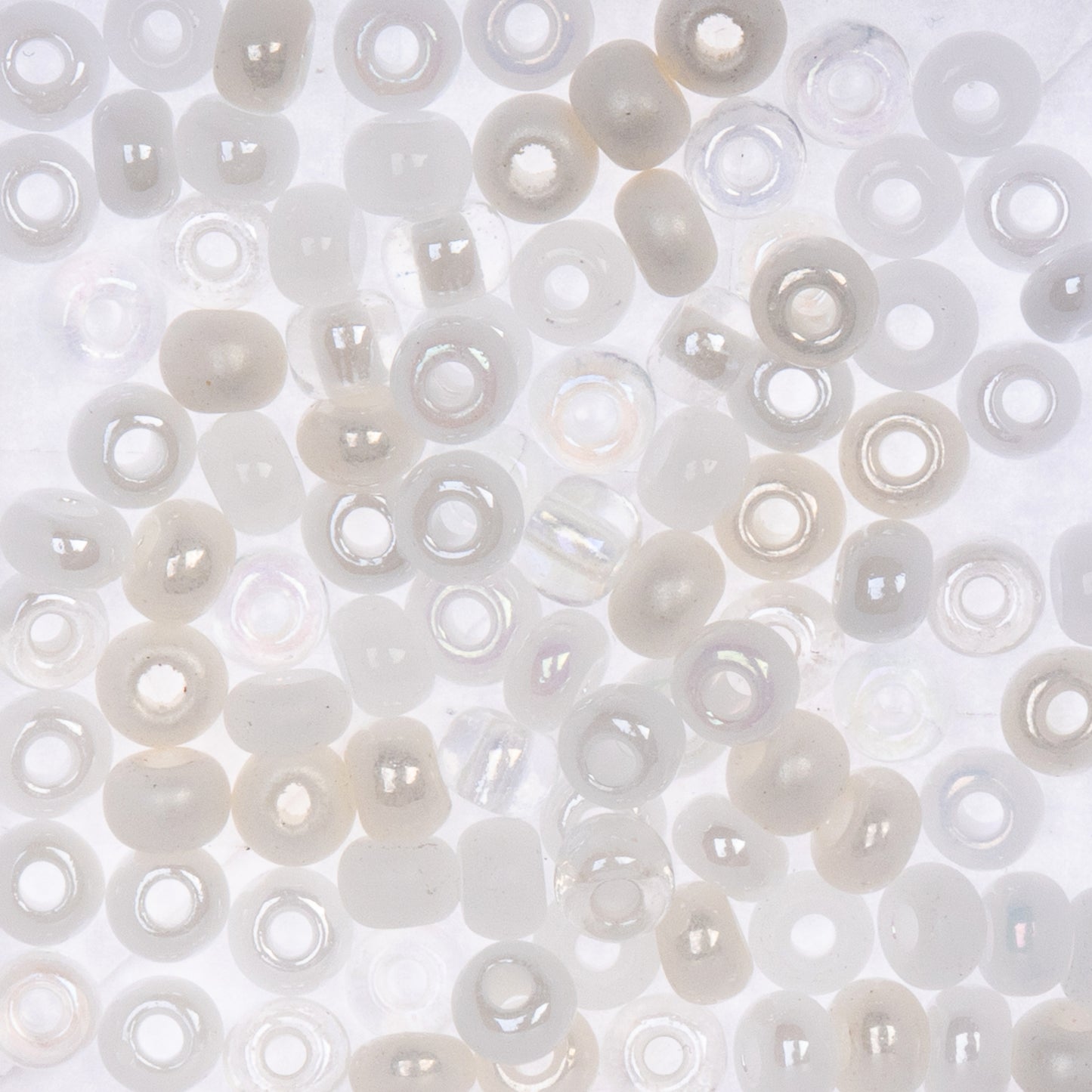 Czech Seed Beads Size 2/0 Multi White Pearl – Approx. 20g Vial | The Pink Bead Shop Canada