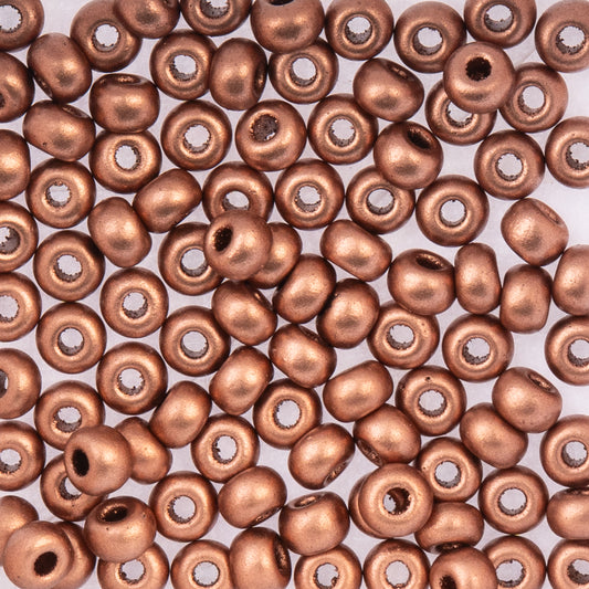Czech Seed Beads Size 2/0 Metallic Copper – Approx. 20g Vial | The Pink Bead Shop Canada