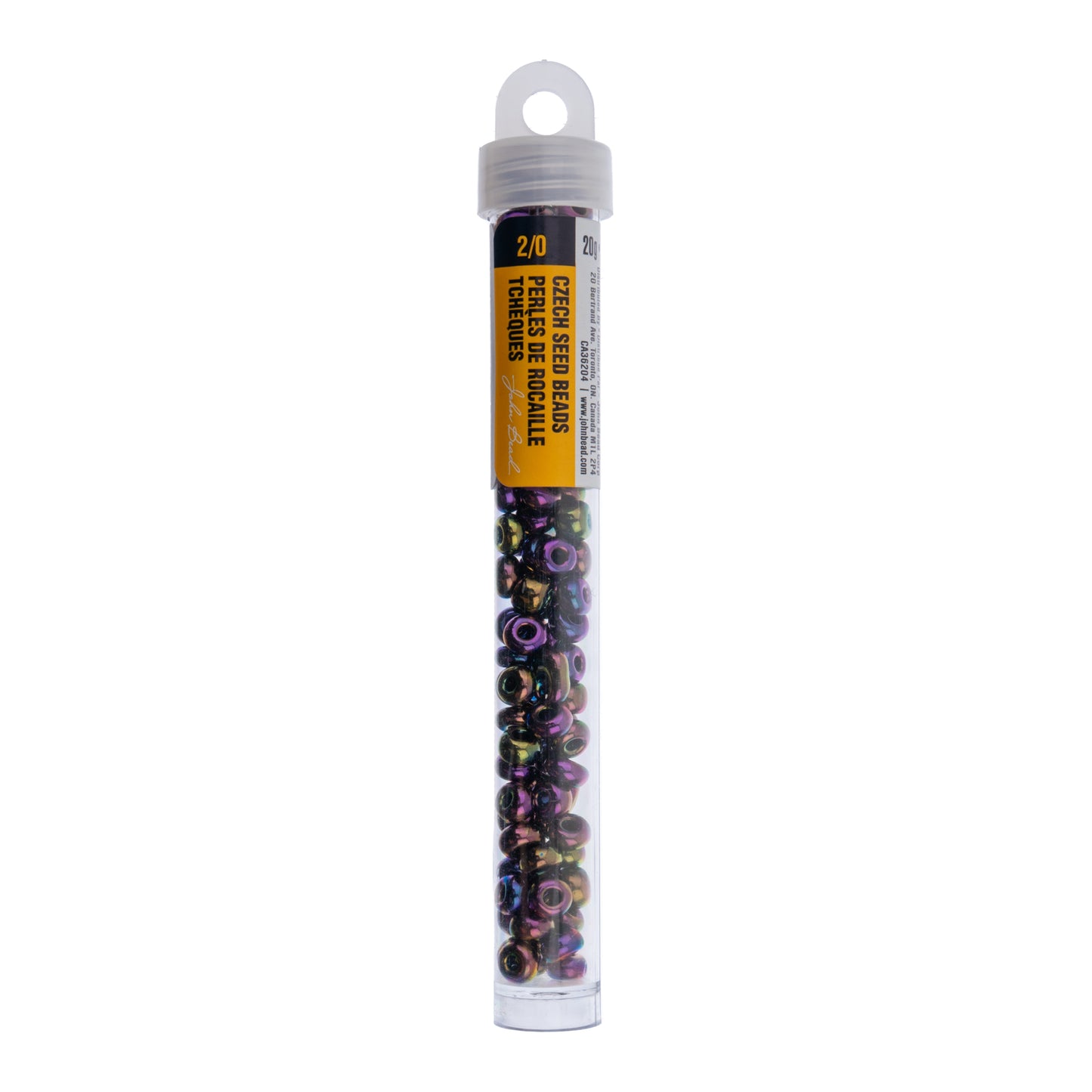 Czech Seed Beads Size 2/0 Opaque Purple Iris – Approx. 20g Vial | The Pink Bead Shop Canada